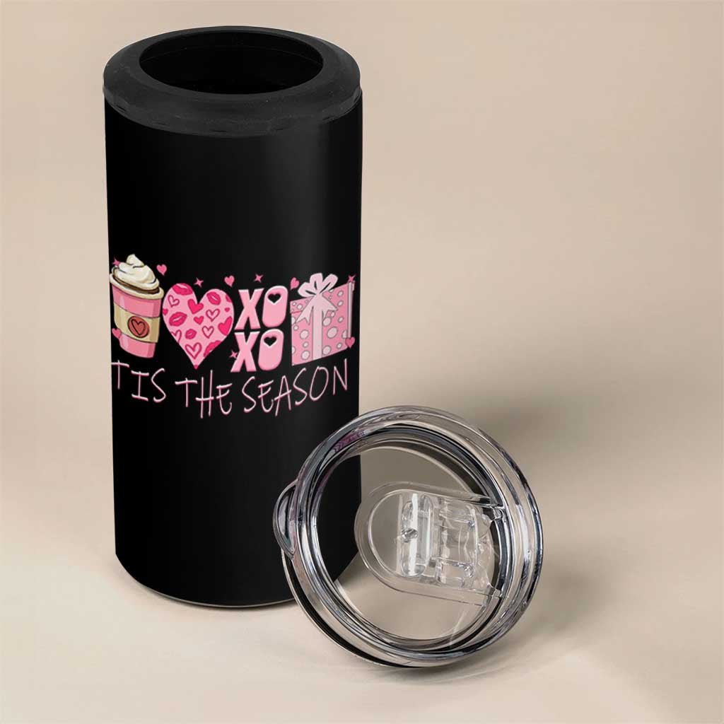 Valentine Coffee 4 in 1 Can Cooler Tumbler Love Heart XOXO Cute Graphic Valentines Day
