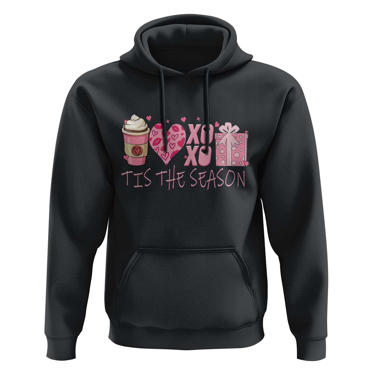 Valentine Coffee Hoodie Love Heart XOXO Cute Graphic Valentines Day