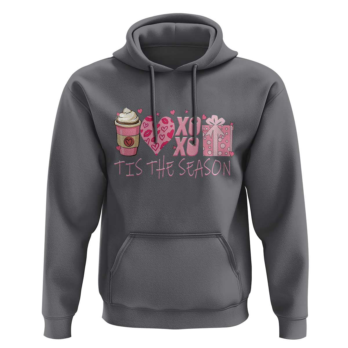 Valentine Coffee Hoodie Love Heart XOXO Cute Graphic Valentines Day