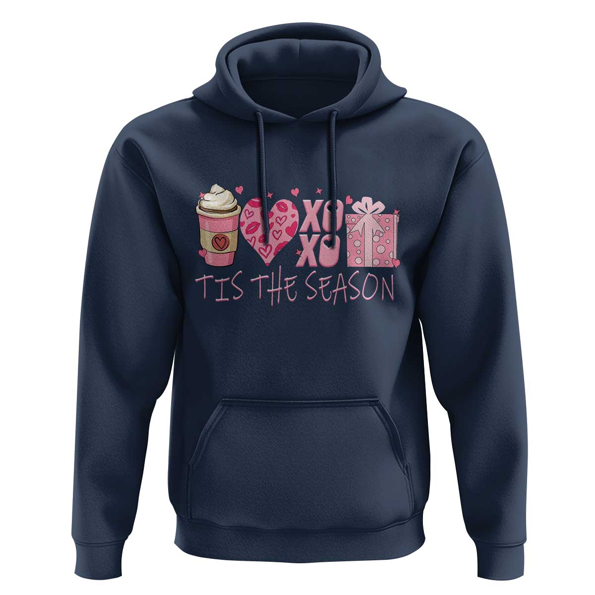 Valentine Coffee Hoodie Love Heart XOXO Cute Graphic Valentines Day