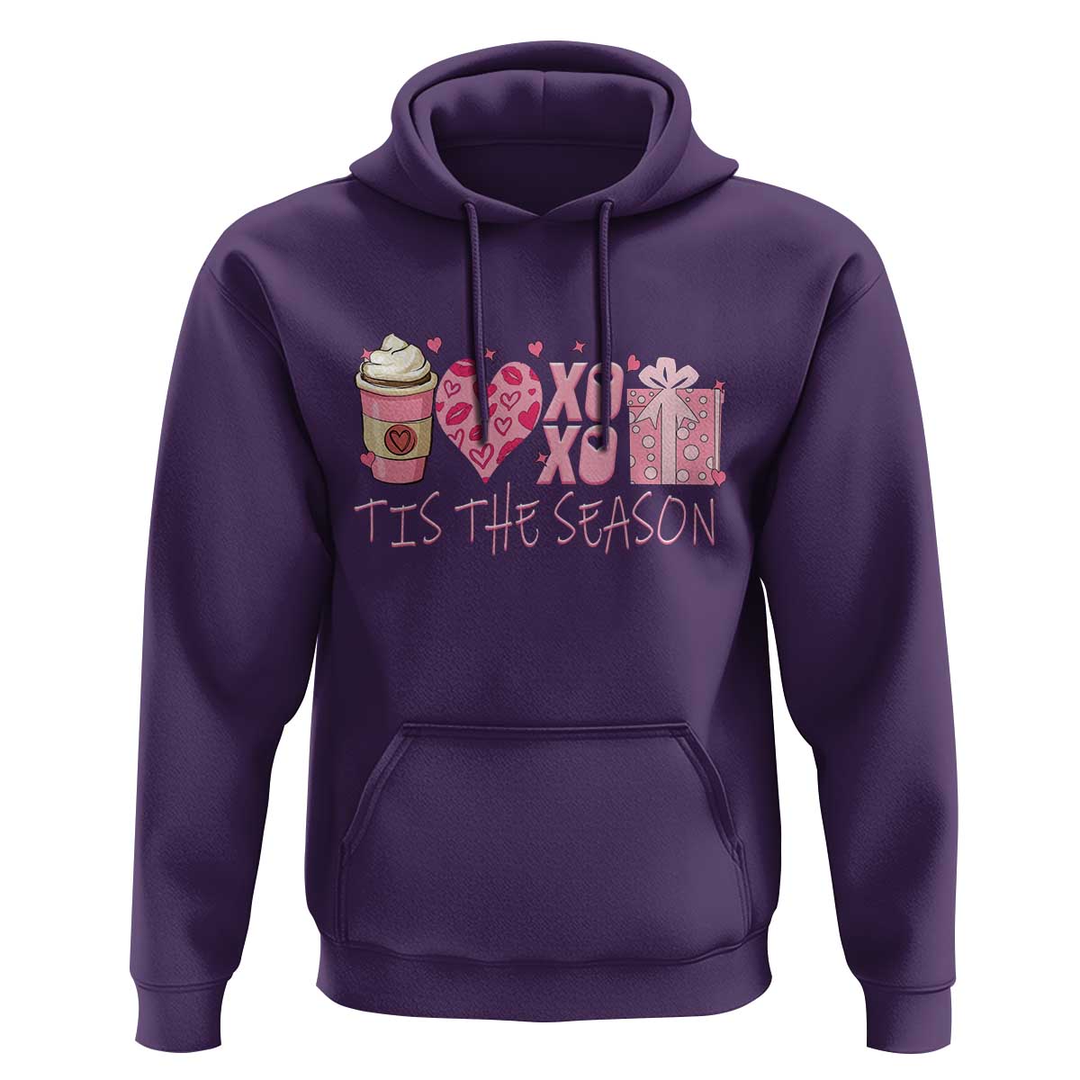 Valentine Coffee Hoodie Love Heart XOXO Cute Graphic Valentines Day