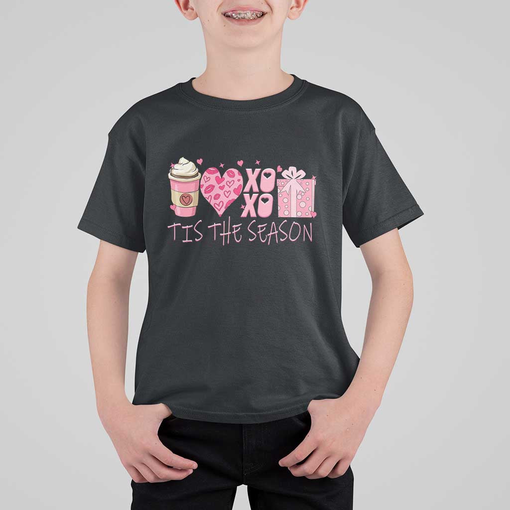 Valentine Coffee T Shirt For Kid Love Heart XOXO Cute Graphic Valentines Day