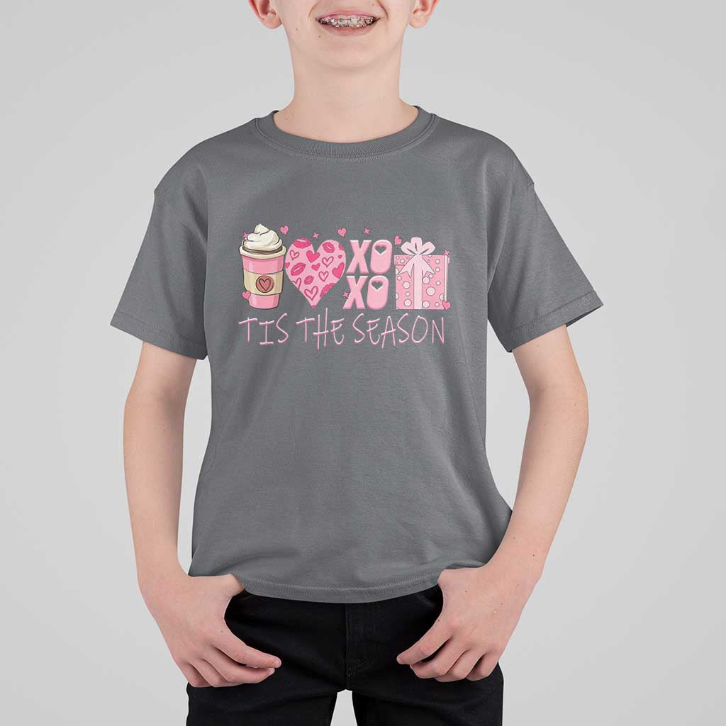 Valentine Coffee T Shirt For Kid Love Heart XOXO Cute Graphic Valentines Day