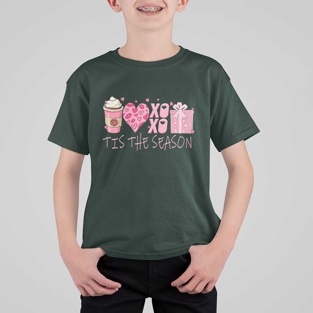 Valentine Coffee T Shirt For Kid Love Heart XOXO Cute Graphic Valentines Day