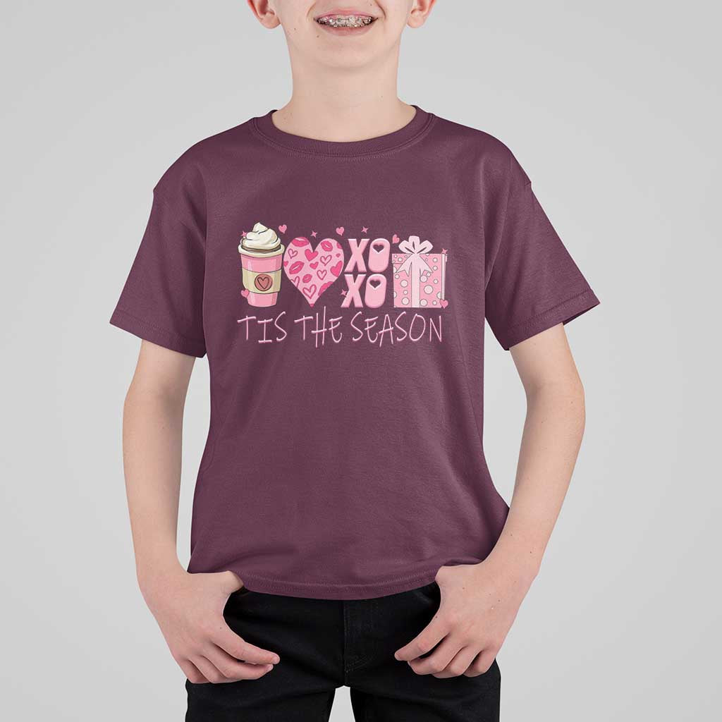 Valentine Coffee T Shirt For Kid Love Heart XOXO Cute Graphic Valentines Day