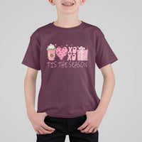 Valentine Coffee T Shirt For Kid Love Heart XOXO Cute Graphic Valentines Day