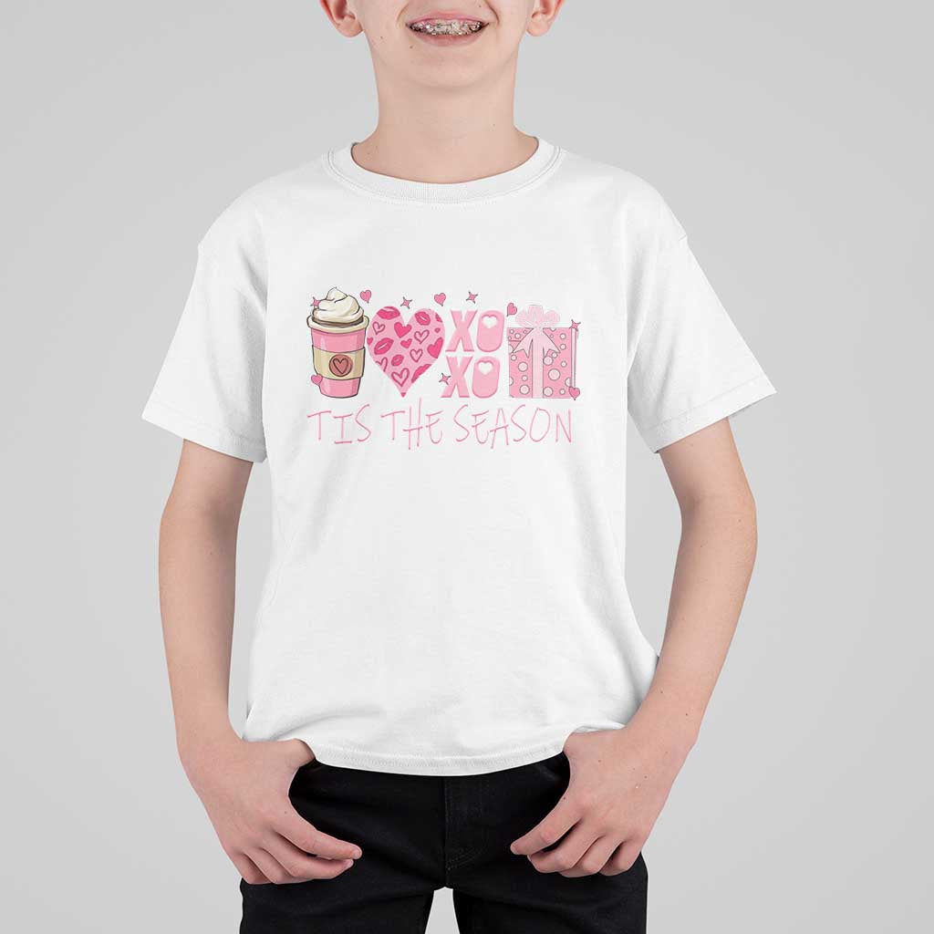Valentine Coffee T Shirt For Kid Love Heart XOXO Cute Graphic Valentines Day