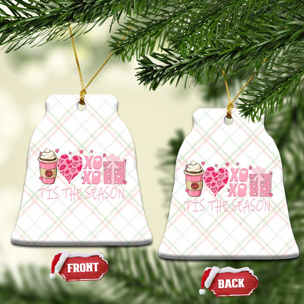 Valentine Coffee Ceramic Ornament Love Heart XOXO Cute Graphic Valentines Day