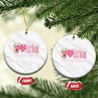 Valentine Coffee Ceramic Ornament Love Heart XOXO Cute Graphic Valentines Day