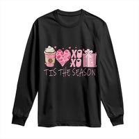 Valentine Coffee Long Sleeve Shirt Love Heart XOXO Cute Graphic Valentines Day
