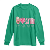 Valentine Coffee Long Sleeve Shirt Love Heart XOXO Cute Graphic Valentines Day