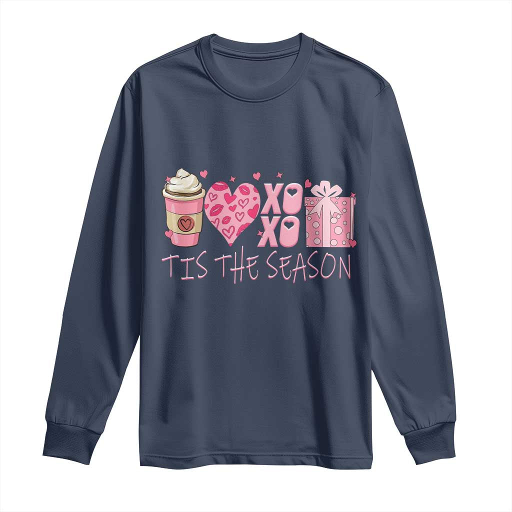 Valentine Coffee Long Sleeve Shirt Love Heart XOXO Cute Graphic Valentines Day