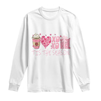 Valentine Coffee Long Sleeve Shirt Love Heart XOXO Cute Graphic Valentines Day
