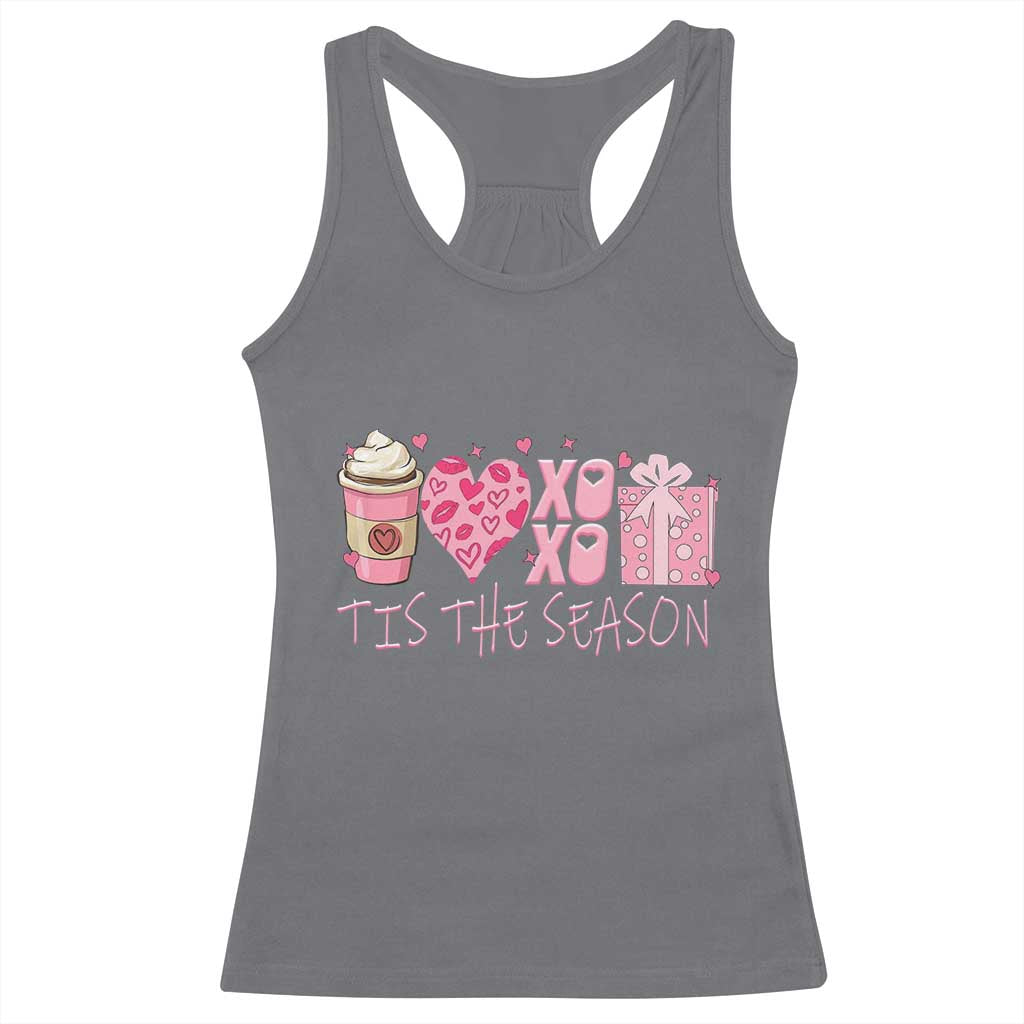 Valentine Coffee Racerback Tank Top Love Heart XOXO Cute Graphic Valentines Day