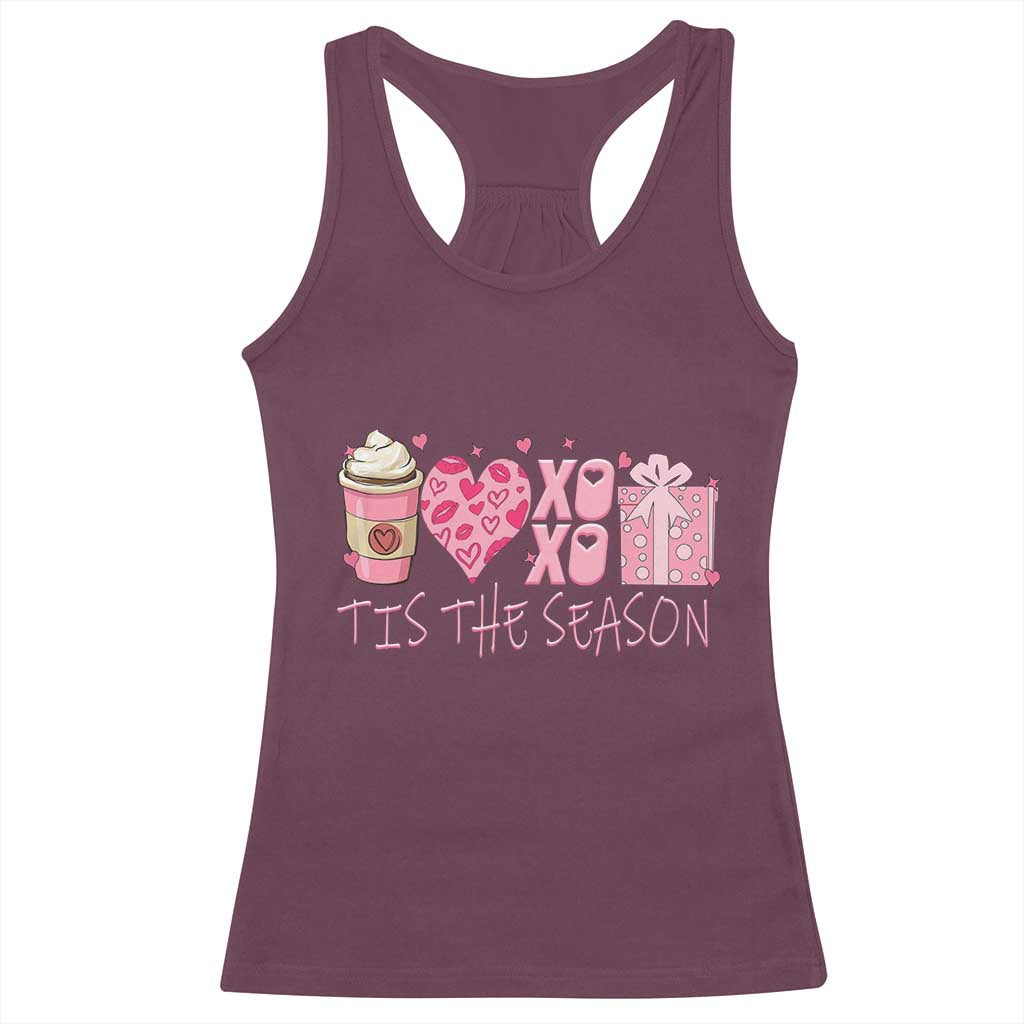 Valentine Coffee Racerback Tank Top Love Heart XOXO Cute Graphic Valentines Day