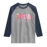 Valentine Coffee Raglan Shirt Love Heart XOXO Cute Graphic Valentines Day