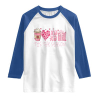 Valentine Coffee Raglan Shirt Love Heart XOXO Cute Graphic Valentines Day