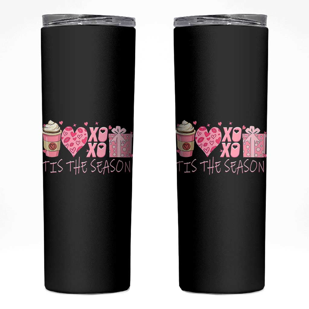 Valentine Coffee Skinny Tumbler Love Heart XOXO Cute Graphic Valentines Day
