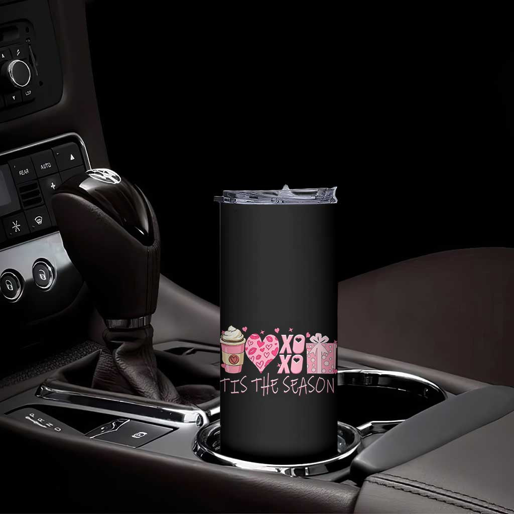 Valentine Coffee Skinny Tumbler Love Heart XOXO Cute Graphic Valentines Day