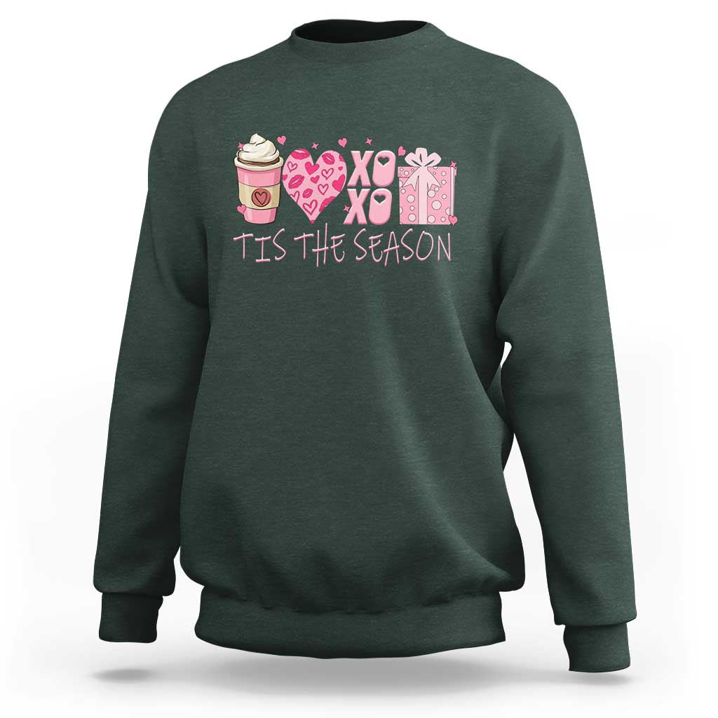 Valentine Coffee Sweatshirt Love Heart XOXO Cute Graphic Valentines Day