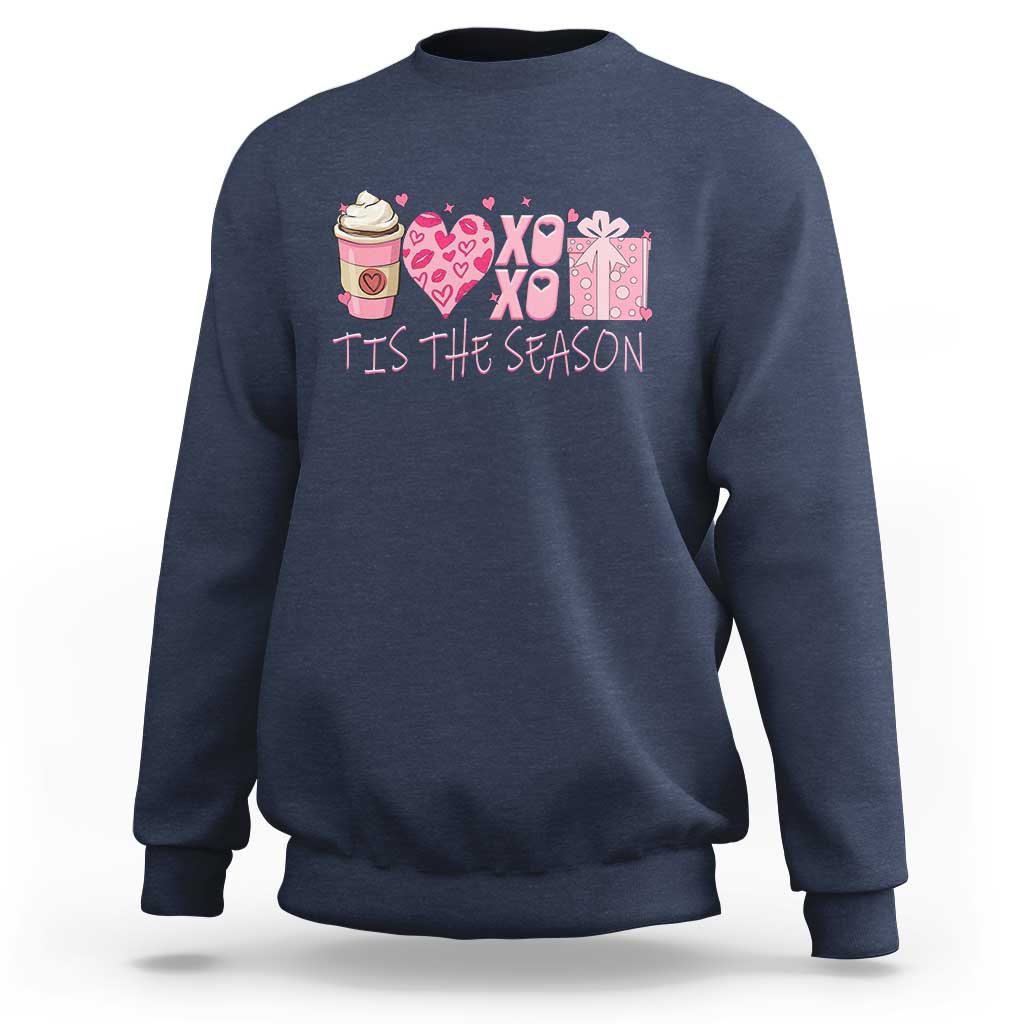 Valentine Coffee Sweatshirt Love Heart XOXO Cute Graphic Valentines Day