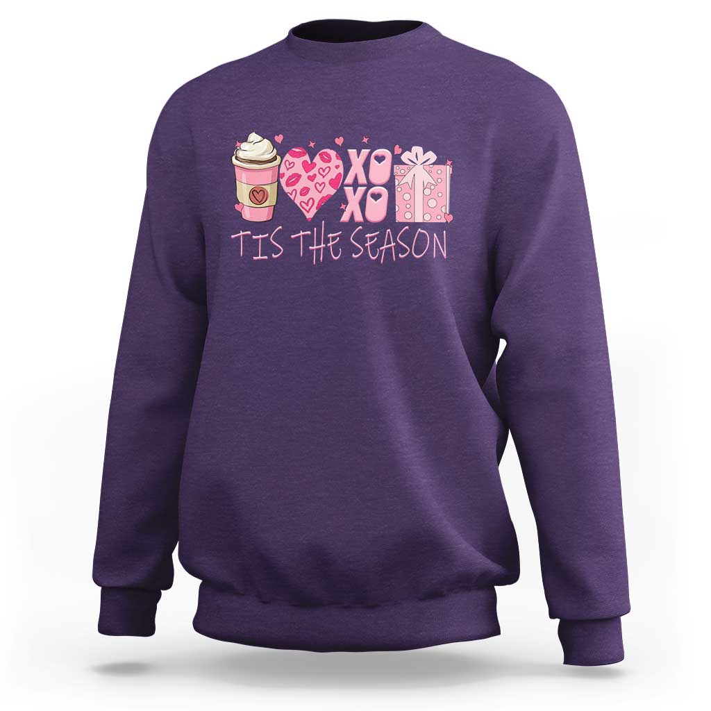 Valentine Coffee Sweatshirt Love Heart XOXO Cute Graphic Valentines Day