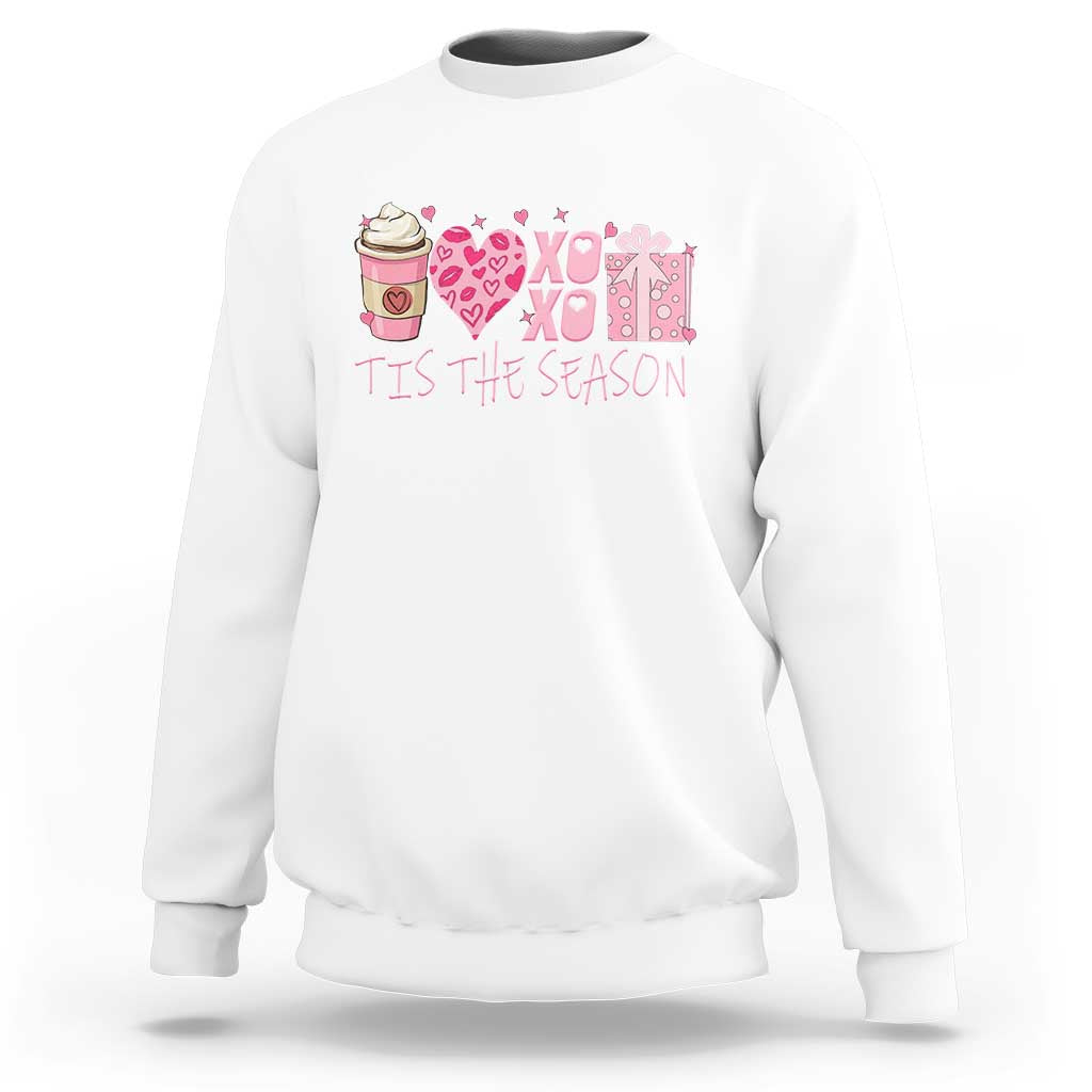 Valentine Coffee Sweatshirt Love Heart XOXO Cute Graphic Valentines Day