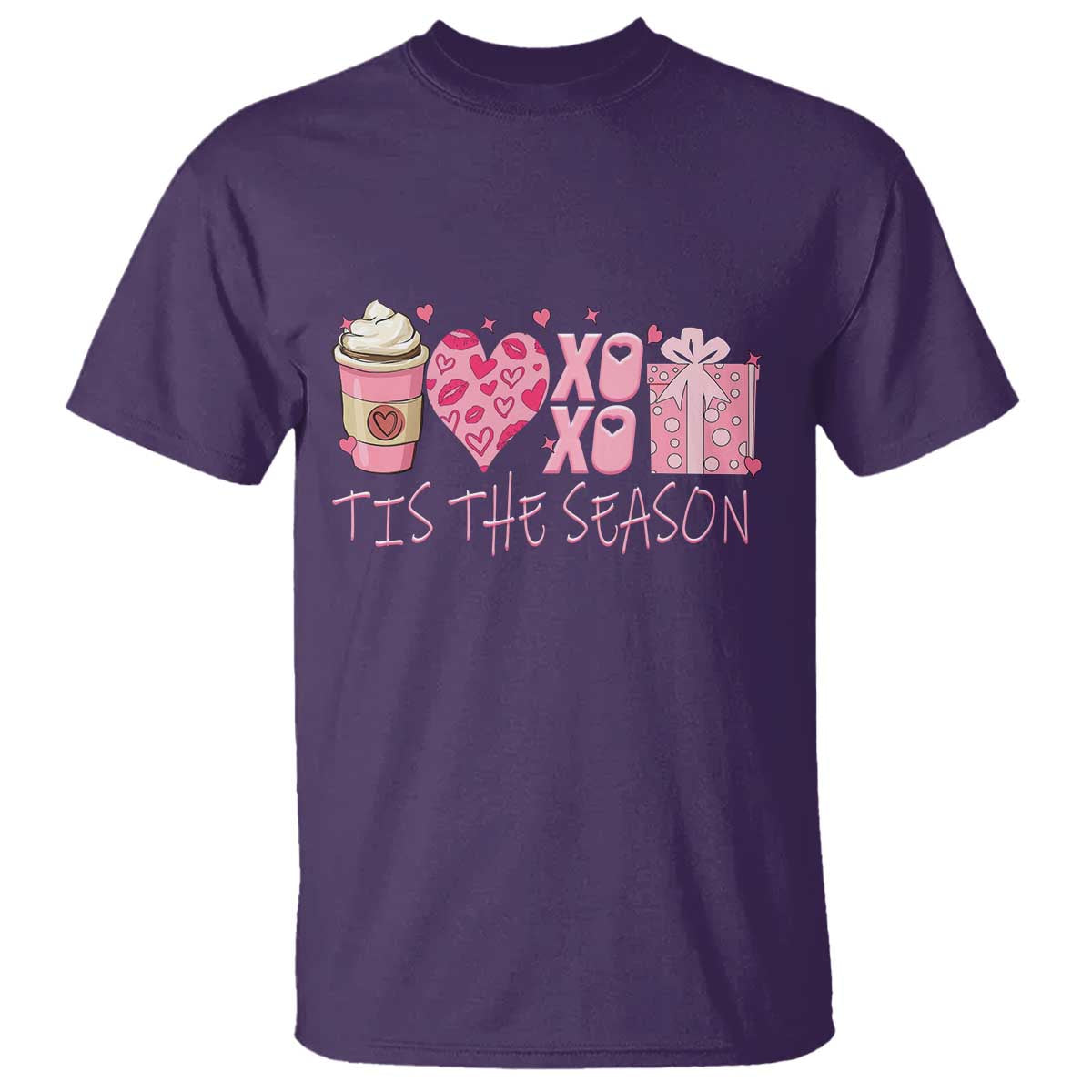 Valentine Coffee T Shirt Love Heart XOXO Cute Graphic Valentines Day