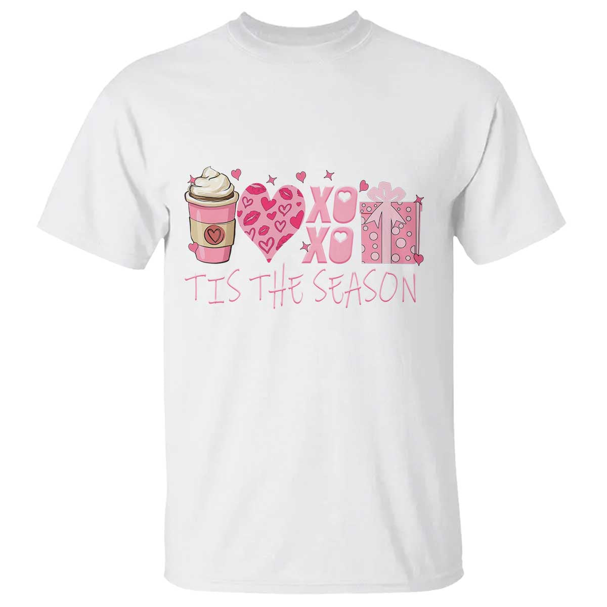 Valentine Coffee T Shirt Love Heart XOXO Cute Graphic Valentines Day