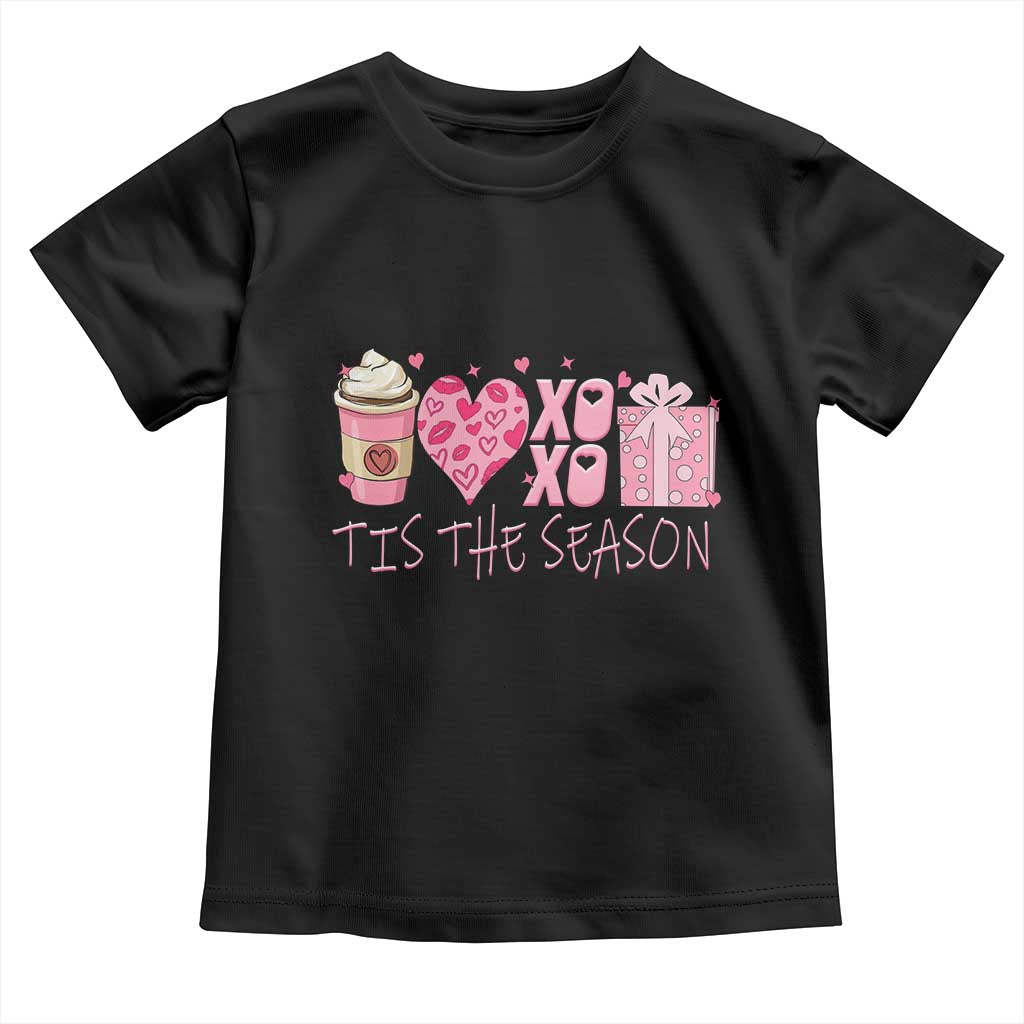 Valentine Coffee Toddler T Shirt Love Heart XOXO Cute Graphic Valentines Day
