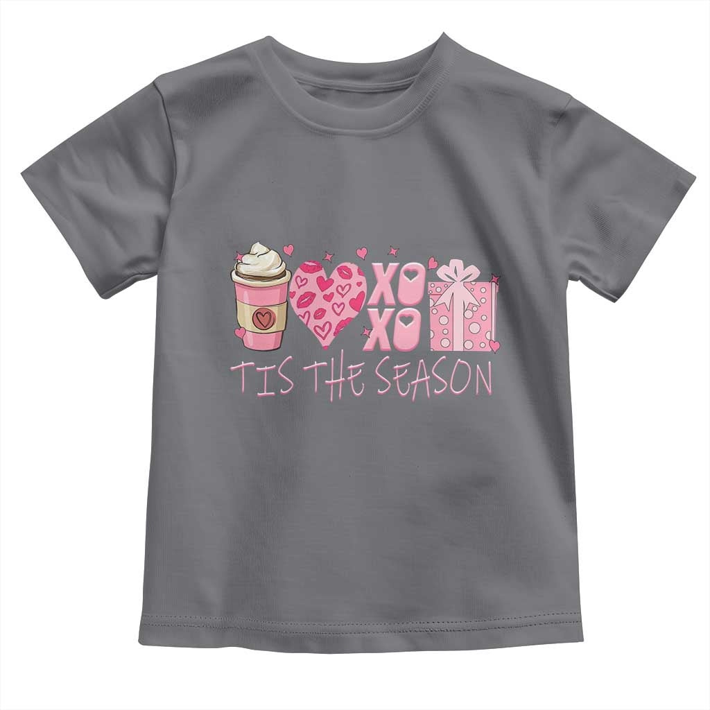 Valentine Coffee Toddler T Shirt Love Heart XOXO Cute Graphic Valentines Day