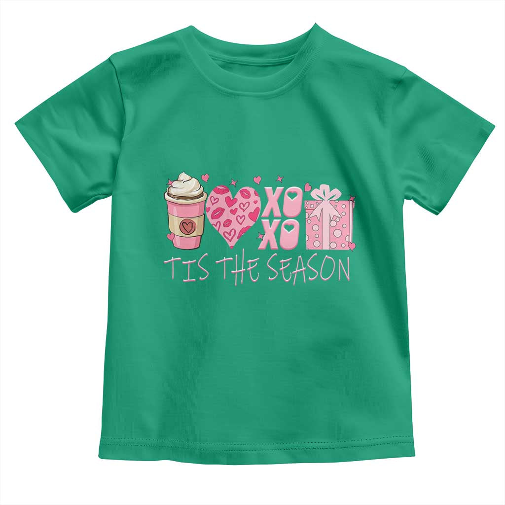 Valentine Coffee Toddler T Shirt Love Heart XOXO Cute Graphic Valentines Day