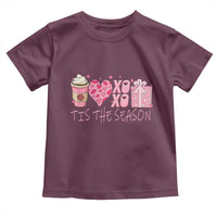 Valentine Coffee Toddler T Shirt Love Heart XOXO Cute Graphic Valentines Day
