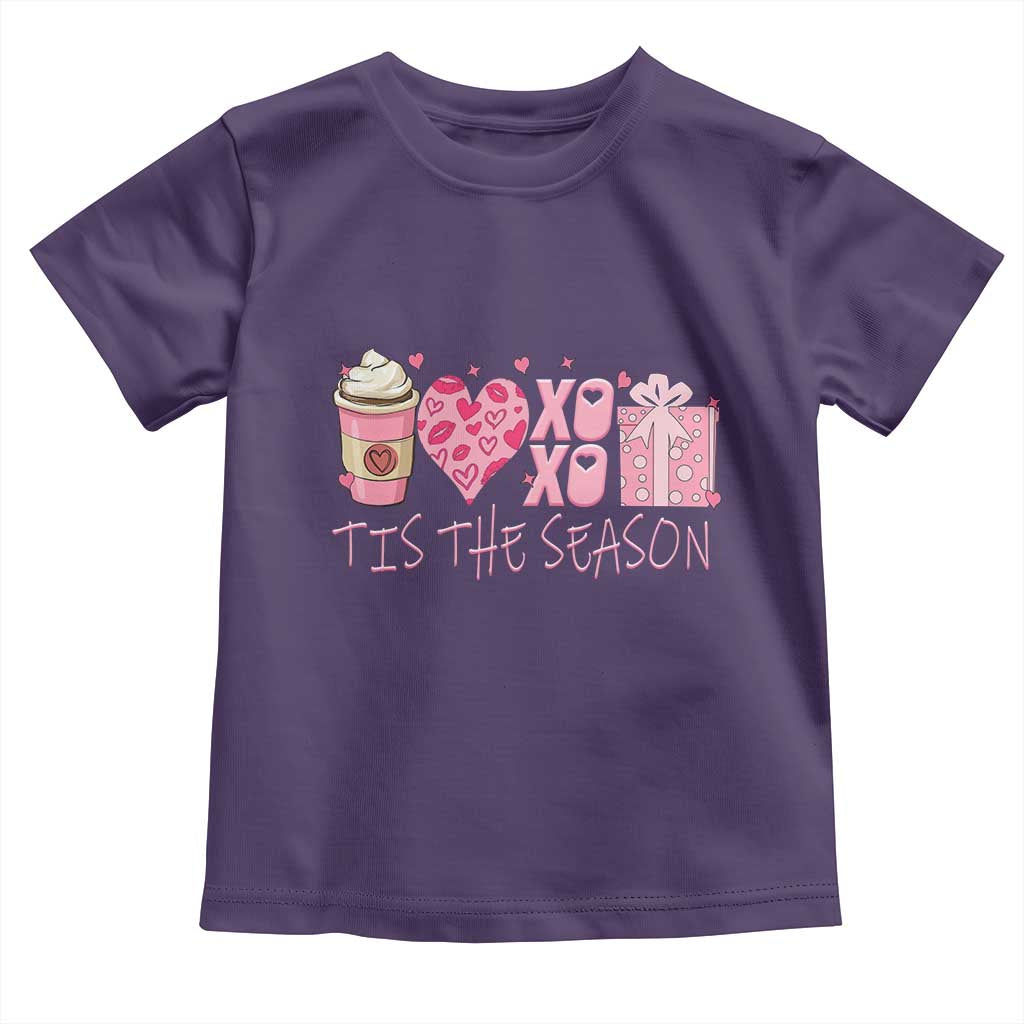 Valentine Coffee Toddler T Shirt Love Heart XOXO Cute Graphic Valentines Day