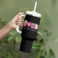 Valentine Coffee Tumbler With Handle Love Heart XOXO Cute Graphic Valentines Day