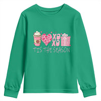 Valentine Coffee Youth Sweatshirt Love Heart XOXO Cute Graphic Valentines Day