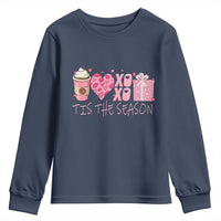 Valentine Coffee Youth Sweatshirt Love Heart XOXO Cute Graphic Valentines Day