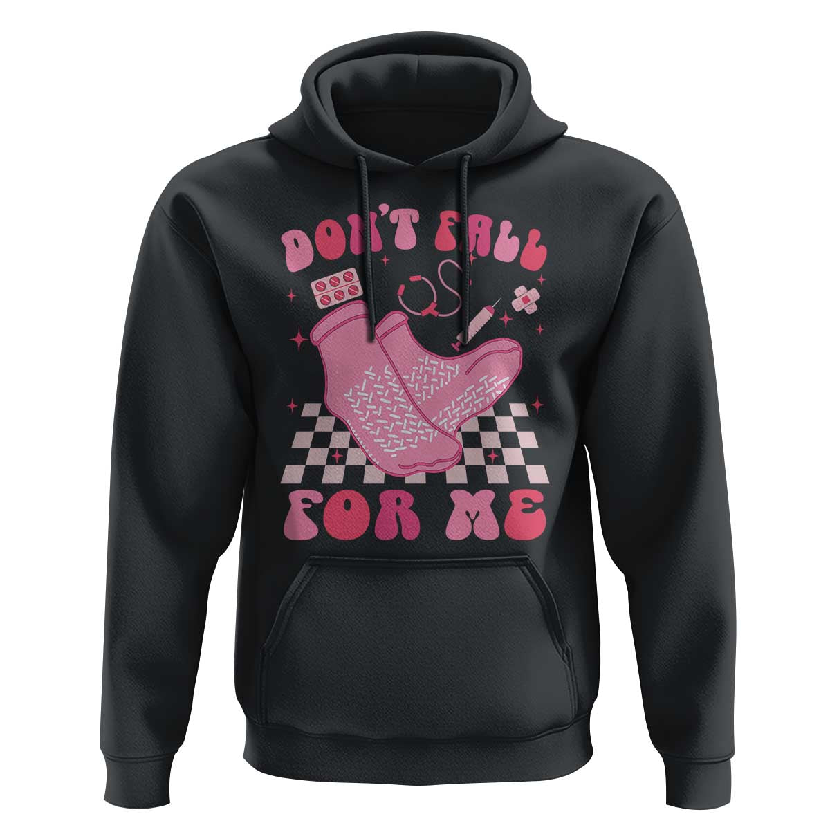 Funny Nurse Valentine Gift Hoodie Don't Fall For Me ER RN