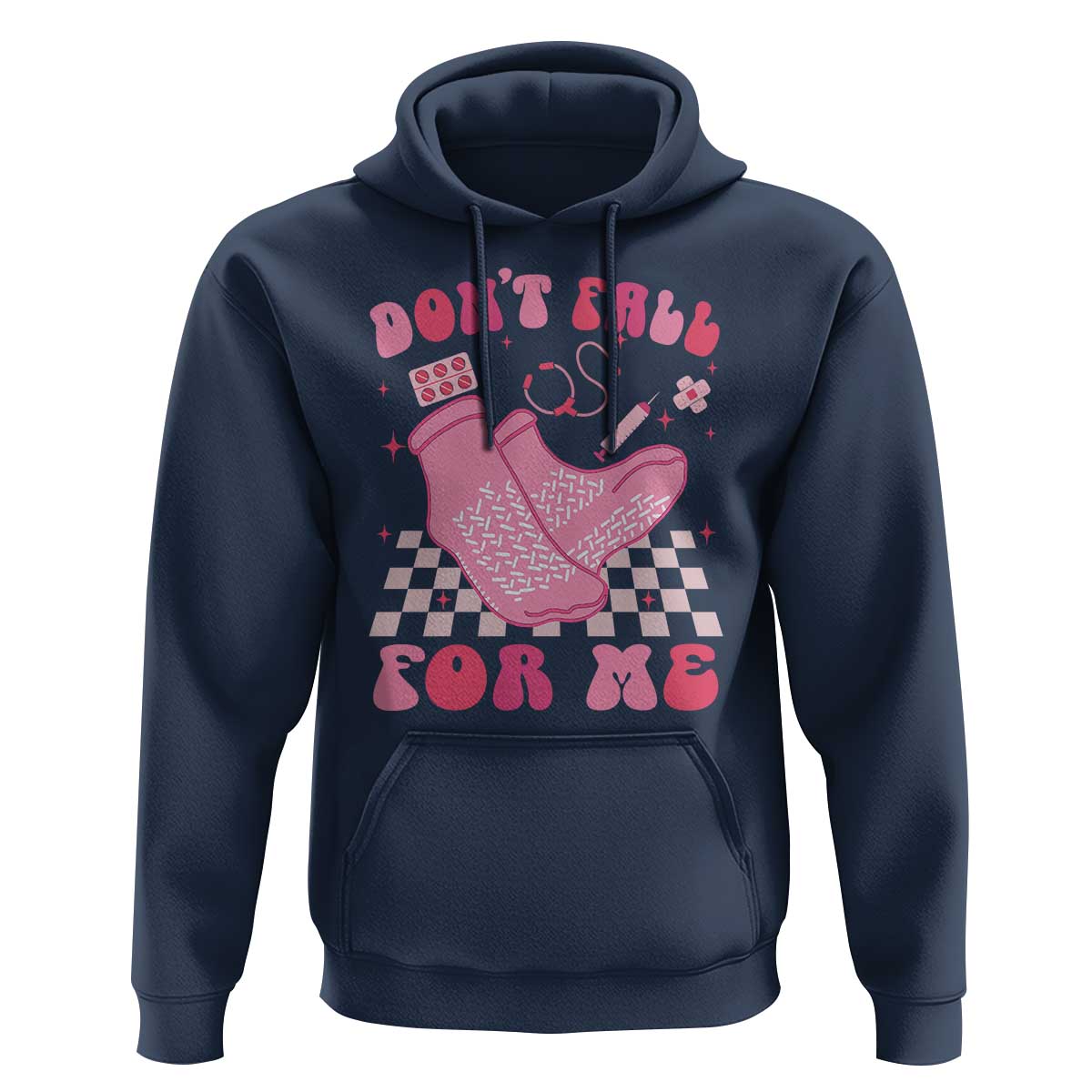 Funny Nurse Valentine Gift Hoodie Don't Fall For Me ER RN
