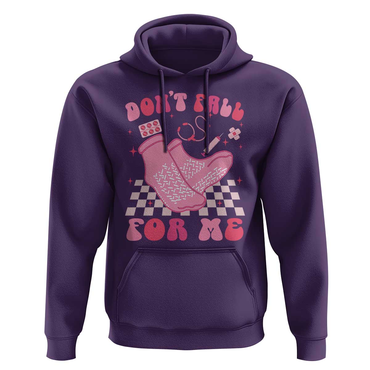 Funny Nurse Valentine Gift Hoodie Don't Fall For Me ER RN