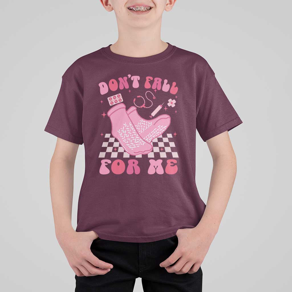 Funny Nurse Valentine Gift T Shirt For Kid Don't Fall For Me ER RN