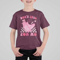Funny Nurse Valentine Gift T Shirt For Kid Don't Fall For Me ER RN