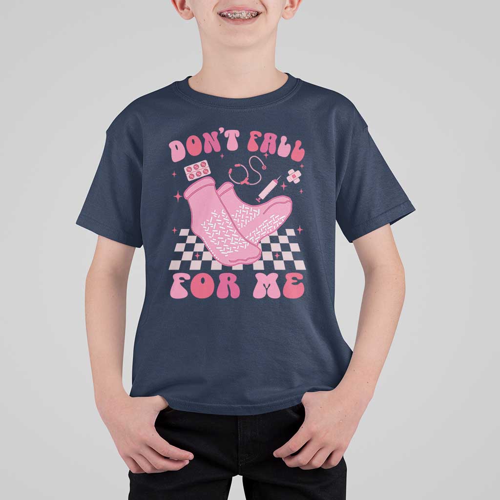 Funny Nurse Valentine Gift T Shirt For Kid Don't Fall For Me ER RN