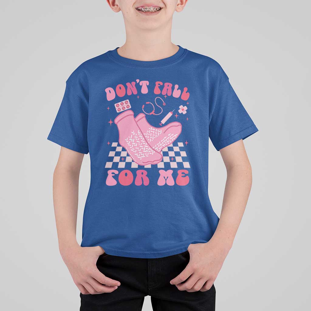 Funny Nurse Valentine Gift T Shirt For Kid Don't Fall For Me ER RN