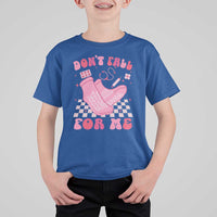 Funny Nurse Valentine Gift T Shirt For Kid Don't Fall For Me ER RN