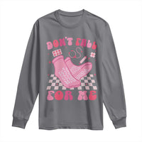 Funny Nurse Valentine Gift Long Sleeve Shirt Don't Fall For Me ER RN