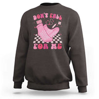 Funny Nurse Valentine Gift Sweatshirt Don't Fall For Me ER RN