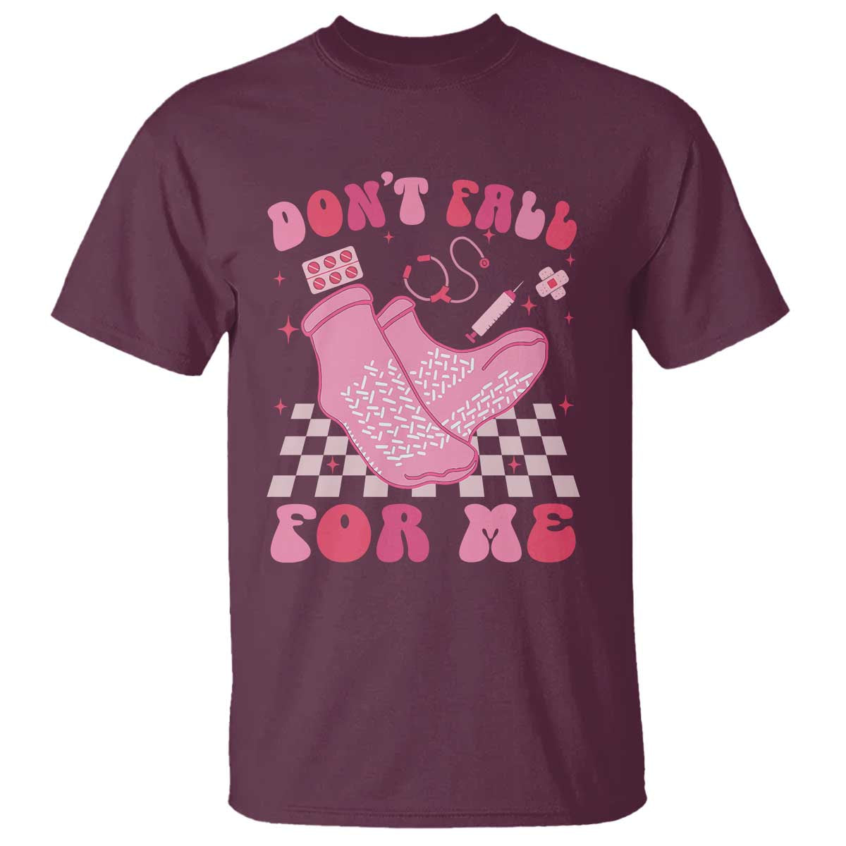 Funny Nurse Valentine Gift T Shirt Don't Fall For Me ER RN