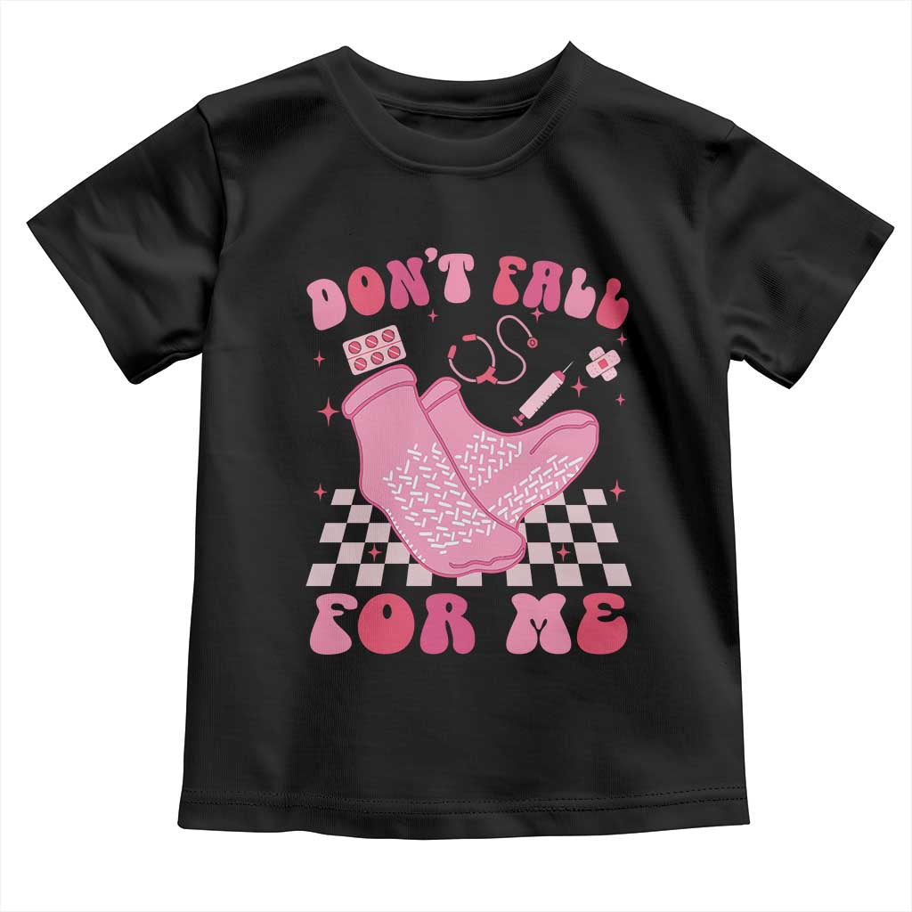 Funny Nurse Valentine Gift Toddler T Shirt Don't Fall For Me ER RN