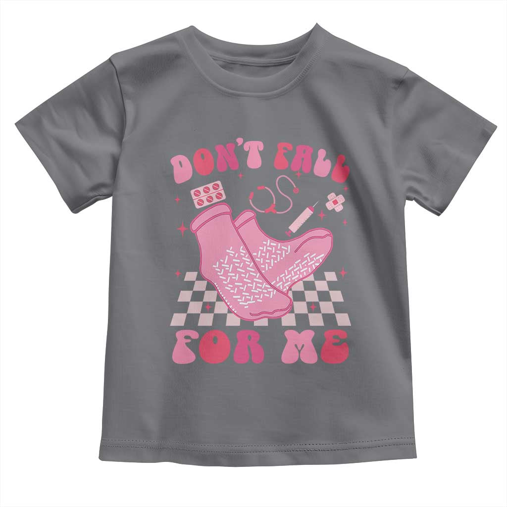 Funny Nurse Valentine Gift Toddler T Shirt Don't Fall For Me ER RN